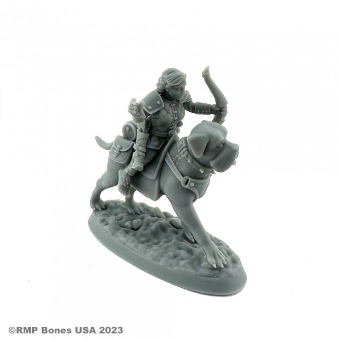 Female Halfling Dog Rider - 7115