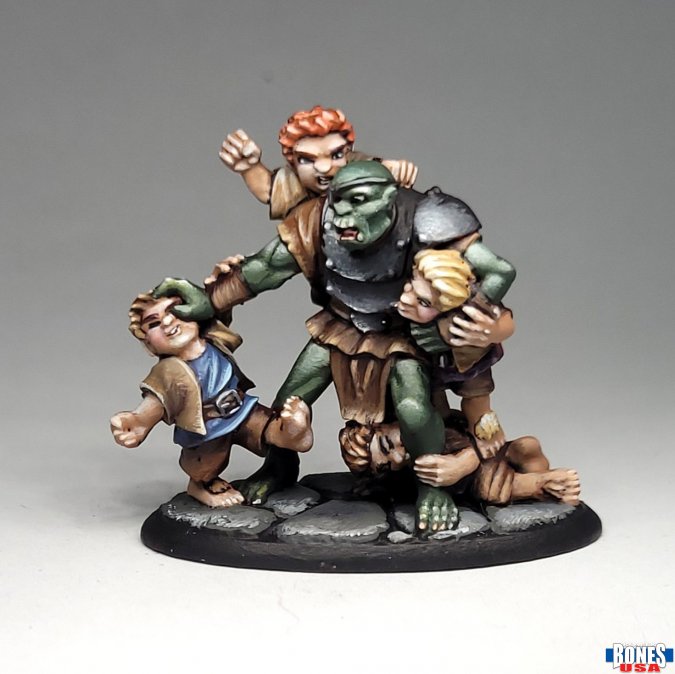 Townsfolk Orc and Hobbit brawl - 30143